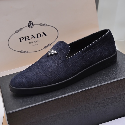 Replica Prada Leather Shoes For Men #1040082 $98.00 USD for Wholesale
