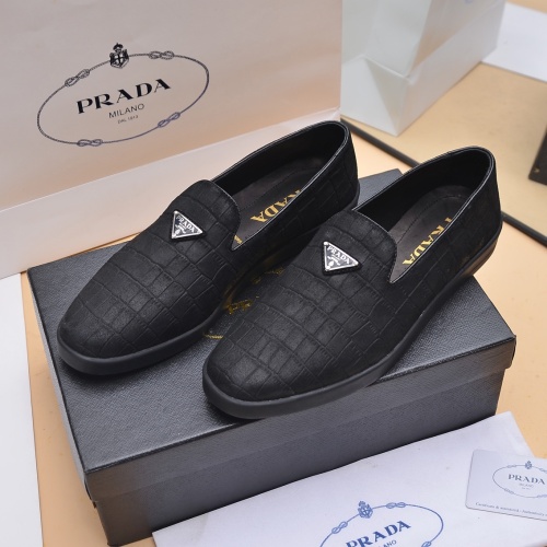 Prada Leather Shoes For Men #1040083 $98.00 USD, Wholesale Replica Prada Leather Shoes