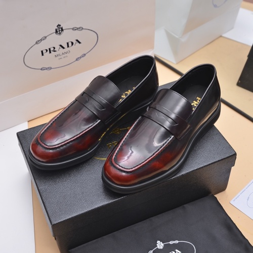 Prada Leather Shoes For Men #1040085 $102.00 USD, Wholesale Replica Prada Leather Shoes