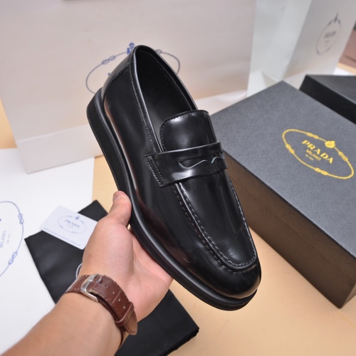 Replica Prada Leather Shoes For Men #1040088 $102.00 USD for Wholesale