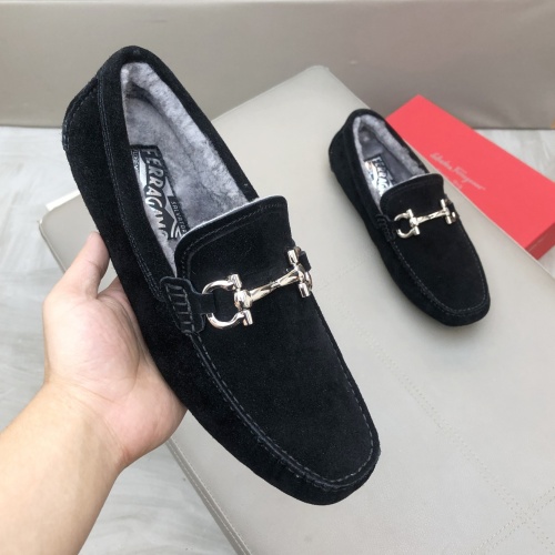 Replica Salvatore Ferragamo Leather Shoes For Men #1040414 $96.00 USD for Wholesale