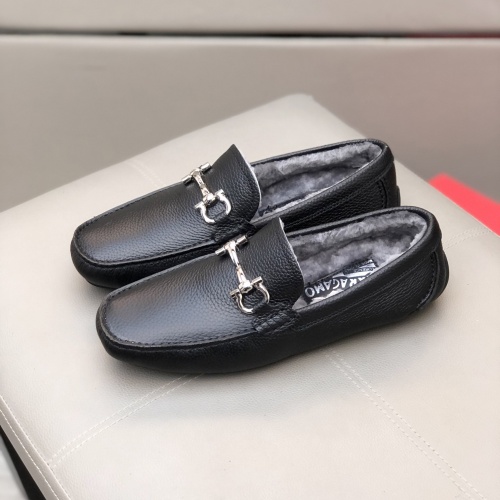 Replica Salvatore Ferragamo Leather Shoes For Men #1040416 $96.00 USD for Wholesale