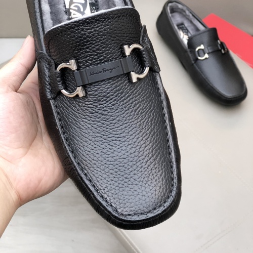 Replica Salvatore Ferragamo Leather Shoes For Men #1040417 $96.00 USD for Wholesale