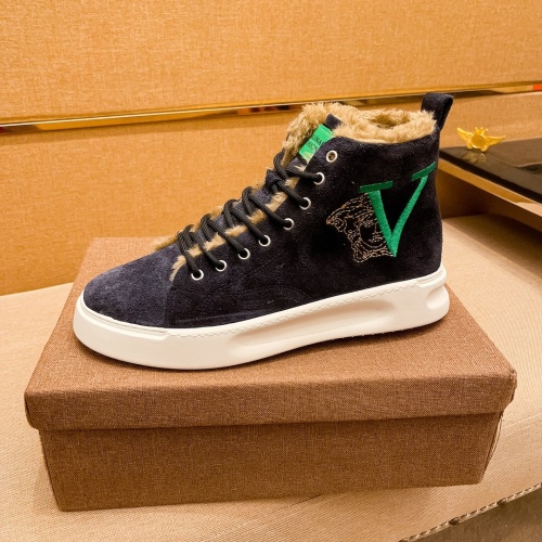 Replica Versace High Tops Shoes For Men #1040426 $80.00 USD for Wholesale
