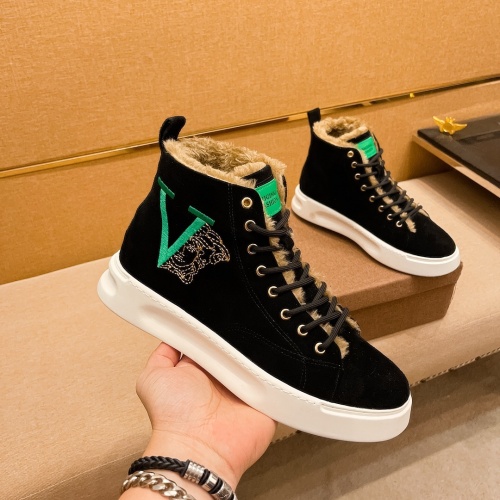 Replica Versace High Tops Shoes For Men #1040427 $80.00 USD for Wholesale