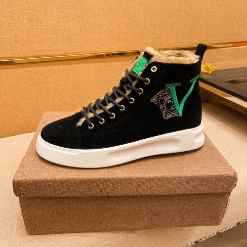 Replica Versace High Tops Shoes For Men #1040427 $80.00 USD for Wholesale