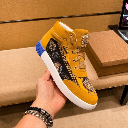 Replica Versace High Tops Shoes For Men #1040442 $76.00 USD for Wholesale