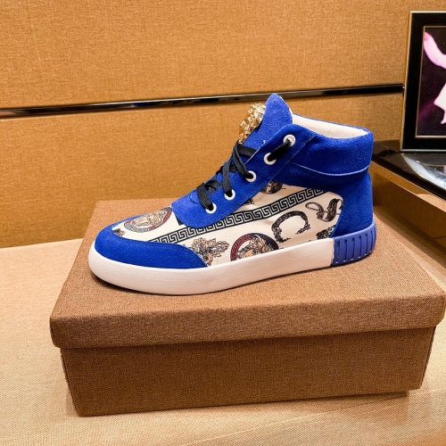 Replica Versace High Tops Shoes For Men #1040443 $76.00 USD for Wholesale
