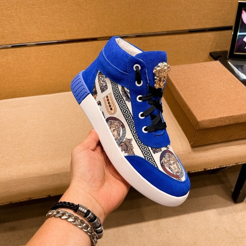 Replica Versace High Tops Shoes For Men #1040443 $76.00 USD for Wholesale
