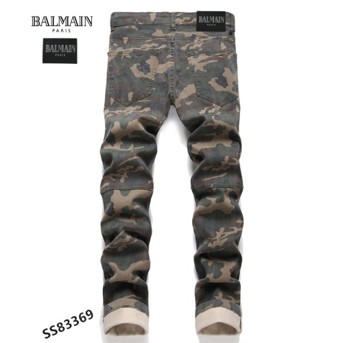 Replica Balmain Jeans For Men #1040475 $48.00 USD for Wholesale