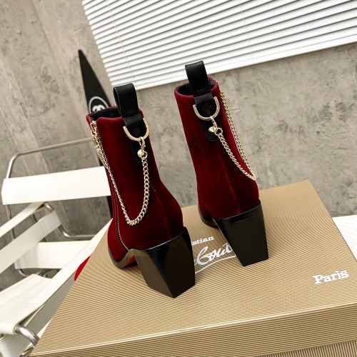Replica Christian Louboutin Boots For Women #1040485 $100.00 USD for Wholesale