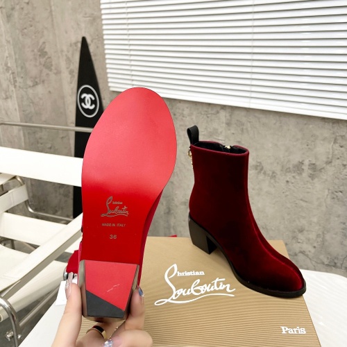 Replica Christian Louboutin Boots For Women #1040485 $100.00 USD for Wholesale