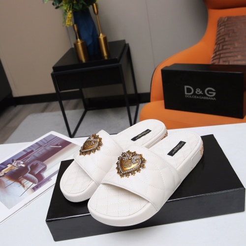 Replica Dolce & Gabbana D&G Slippers For Women #1040886 $68.00 USD for Wholesale