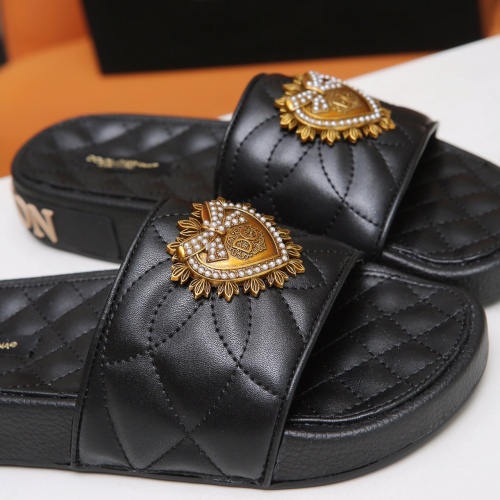 Replica Dolce & Gabbana D&G Slippers For Women #1040887 $68.00 USD for Wholesale