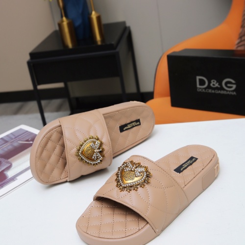 Replica Dolce & Gabbana D&G Slippers For Women #1040888 $68.00 USD for Wholesale