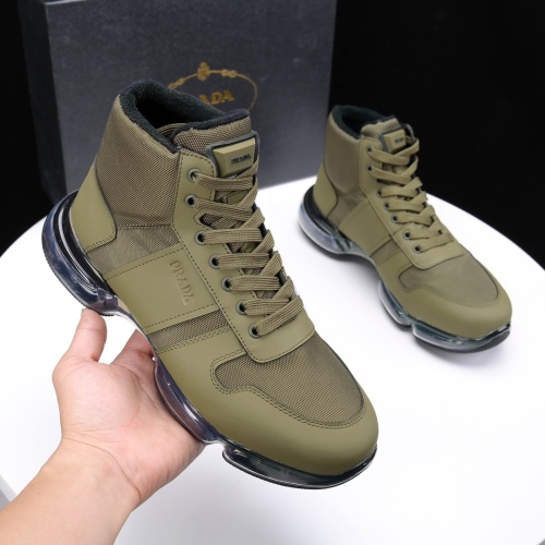 Replica Prada High Top Shoes For Men #1041003 $92.00 USD for Wholesale
