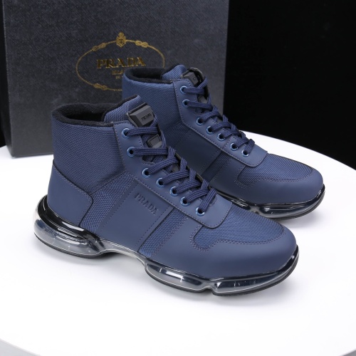 Replica Prada High Top Shoes For Men #1041004 $92.00 USD for Wholesale