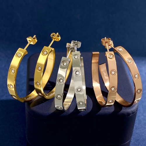 Replica Cartier Earrings For Women #1041487 $27.00 USD for Wholesale