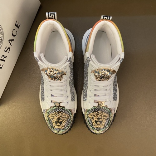 Replica Versace High Tops Shoes For Men #1041803 $82.00 USD for Wholesale