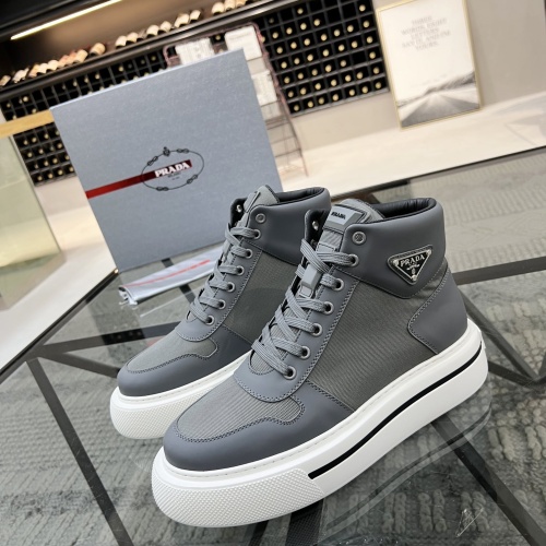 Prada High Top Shoes For Men #1042063 $115.00 USD, Wholesale Replica Prada High Top Shoes