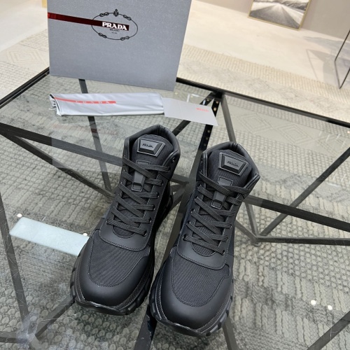 Replica Prada High Top Shoes For Men #1042067 $115.00 USD for Wholesale