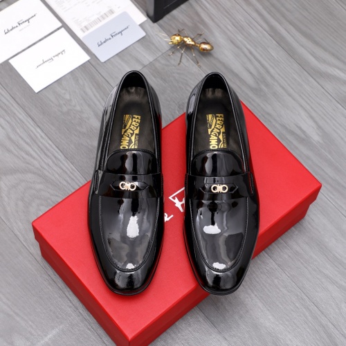 Replica Salvatore Ferragamo Leather Shoes For Men #1042208 $80.00 USD for Wholesale