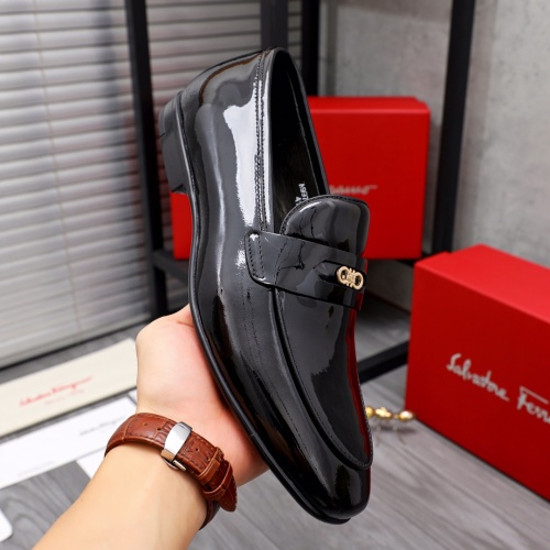 Replica Salvatore Ferragamo Leather Shoes For Men #1042208 $80.00 USD for Wholesale