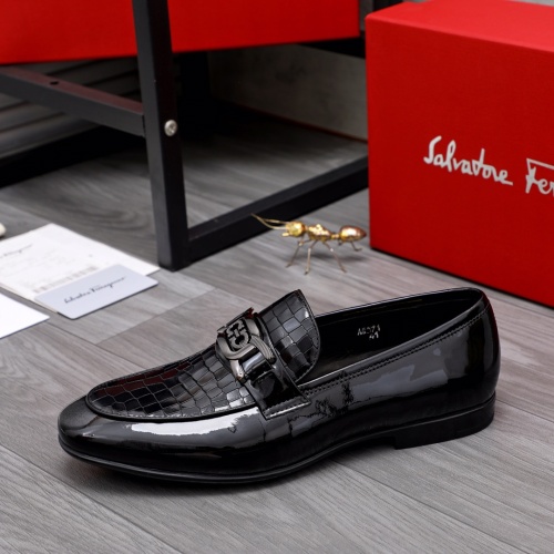 Replica Salvatore Ferragamo Leather Shoes For Men #1042210 $80.00 USD for Wholesale
