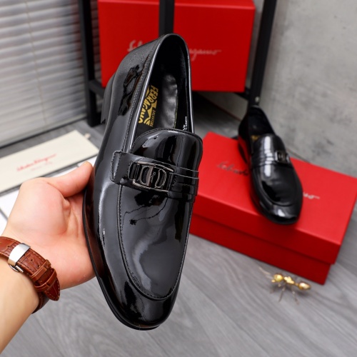Replica Salvatore Ferragamo Leather Shoes For Men #1042213 $80.00 USD for Wholesale