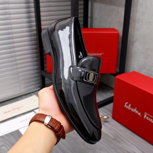 Replica Salvatore Ferragamo Leather Shoes For Men #1042213 $80.00 USD for Wholesale