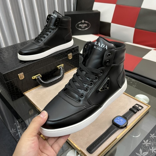 Replica Prada High Top Shoes For Men #1042217 $76.00 USD for Wholesale