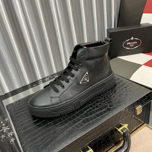 Replica Prada High Top Shoes For Men #1042260 $80.00 USD for Wholesale