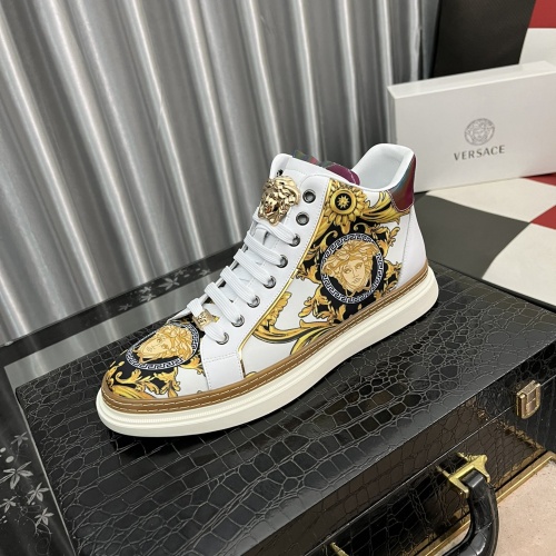 Replica Versace High Tops Shoes For Men #1042274 $80.00 USD for Wholesale