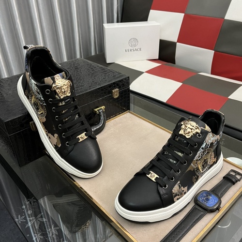 Replica Versace High Tops Shoes For Men #1042279 $80.00 USD for Wholesale