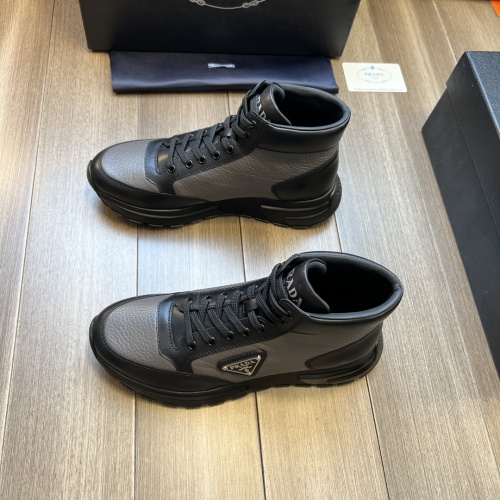 Replica Prada High Top Shoes For Men #1042294 $140.00 USD for Wholesale