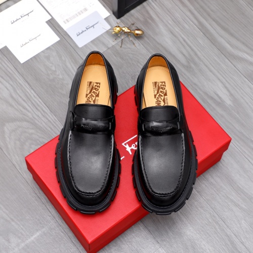 Replica Salvatore Ferragamo Leather Shoes For Men #1042357 $100.00 USD for Wholesale