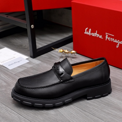 Replica Salvatore Ferragamo Leather Shoes For Men #1042357 $100.00 USD for Wholesale