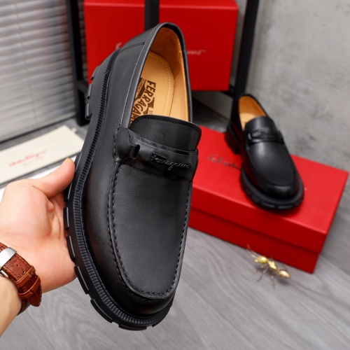 Replica Salvatore Ferragamo Leather Shoes For Men #1042357 $100.00 USD for Wholesale