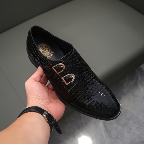 Replica Versace Leather Shoes For Men #1042363 $76.00 USD for Wholesale