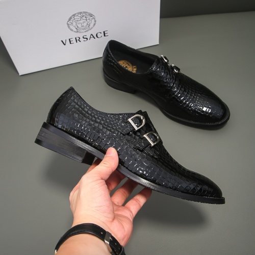 Replica Versace Leather Shoes For Men #1042363 $76.00 USD for Wholesale