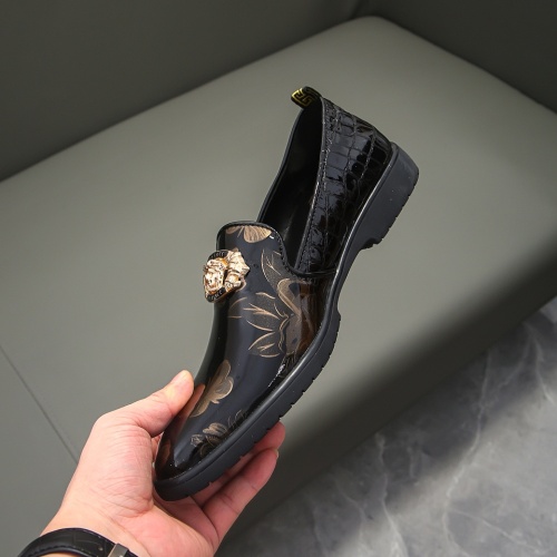 Replica Versace Leather Shoes For Men #1042364 $76.00 USD for Wholesale