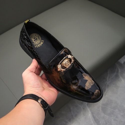 Replica Versace Leather Shoes For Men #1042364 $76.00 USD for Wholesale