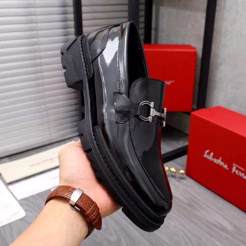 Replica Salvatore Ferragamo Leather Shoes For Men #1042380 $82.00 USD for Wholesale