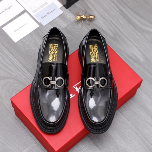 Replica Salvatore Ferragamo Leather Shoes For Men #1042381 $82.00 USD for Wholesale