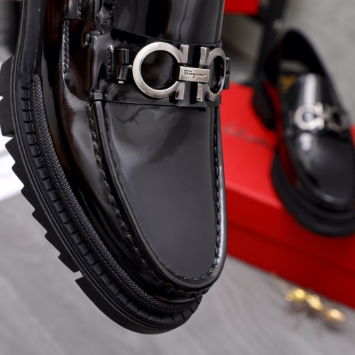 Replica Salvatore Ferragamo Leather Shoes For Men #1042381 $82.00 USD for Wholesale