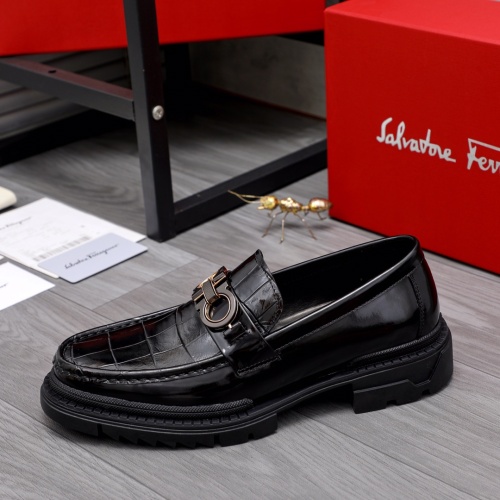 Replica Salvatore Ferragamo Leather Shoes For Men #1042382 $82.00 USD for Wholesale