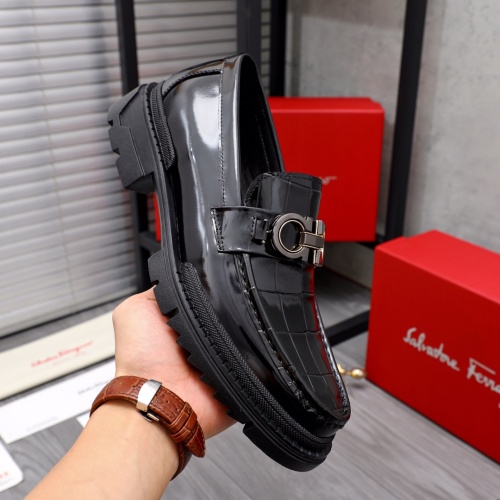 Replica Salvatore Ferragamo Leather Shoes For Men #1042382 $82.00 USD for Wholesale