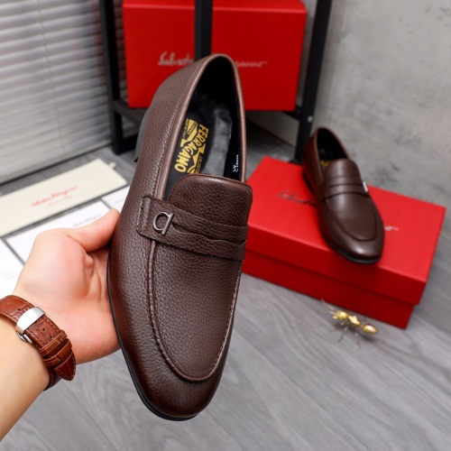 Replica Salvatore Ferragamo Leather Shoes For Men #1042385 $80.00 USD for Wholesale