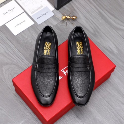 Replica Salvatore Ferragamo Leather Shoes For Men #1042386 $80.00 USD for Wholesale