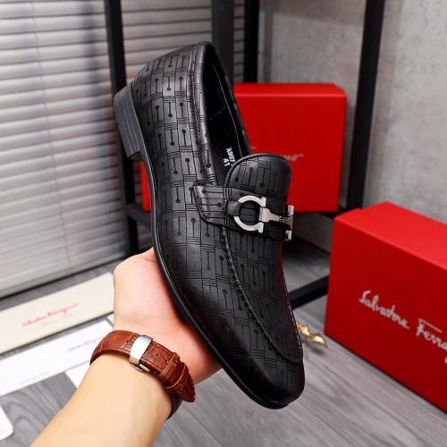 Replica Salvatore Ferragamo Leather Shoes For Men #1042388 $80.00 USD for Wholesale